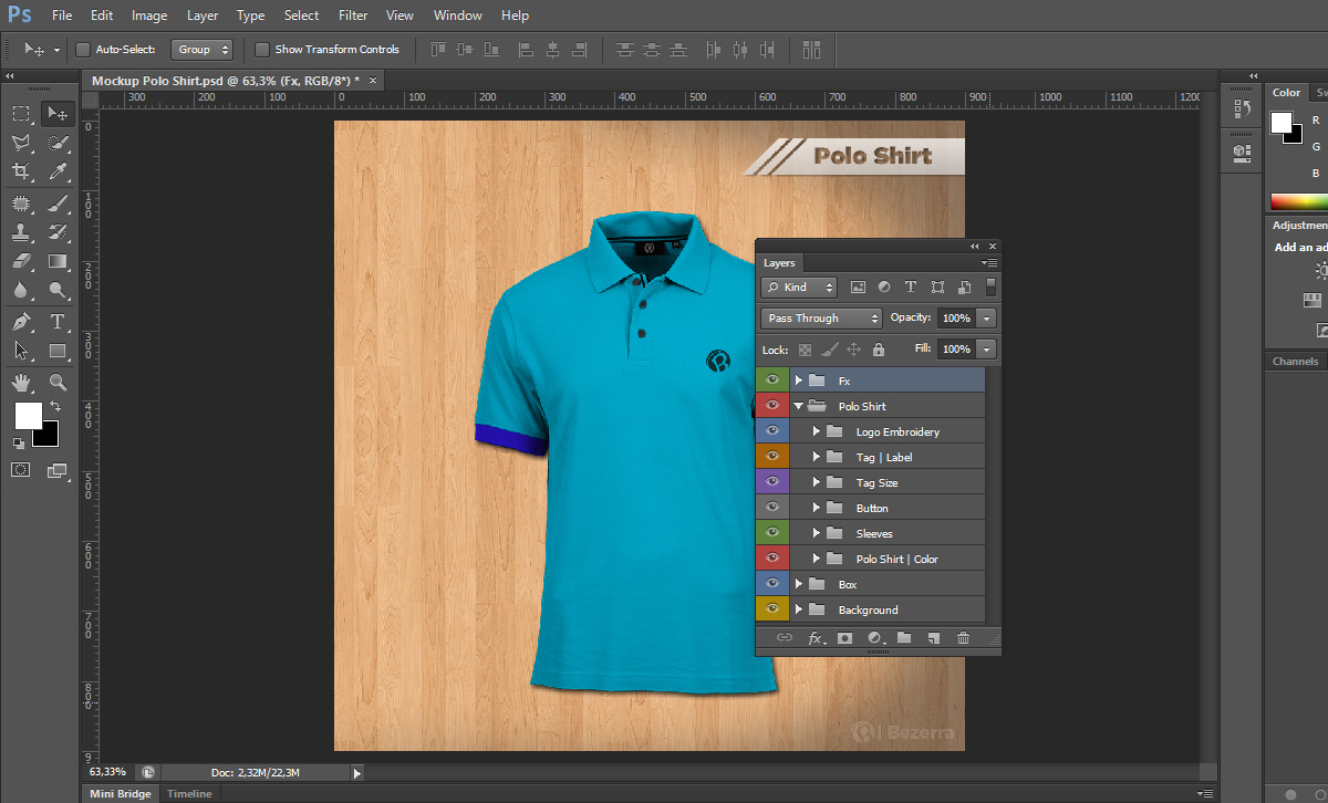Free Download: Polo T-shirt Mockup p3