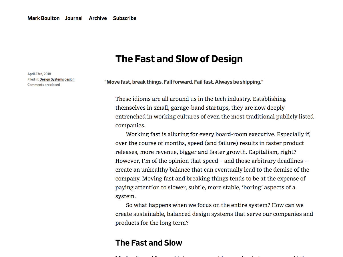 Popular design news of the week: April 23, 2018 - April 29, 2018 fastslow