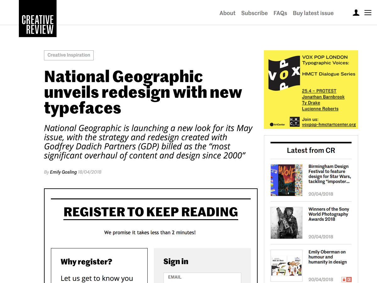 Popular design news of the week: April 16, 2018 - April 22, 2018 natgeo