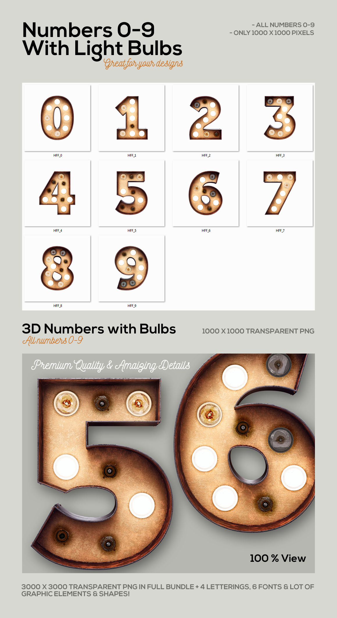 Free Download: Marquee Light Bulbs 3D Numbers MarqueeLightBulbs3Dnumbers2