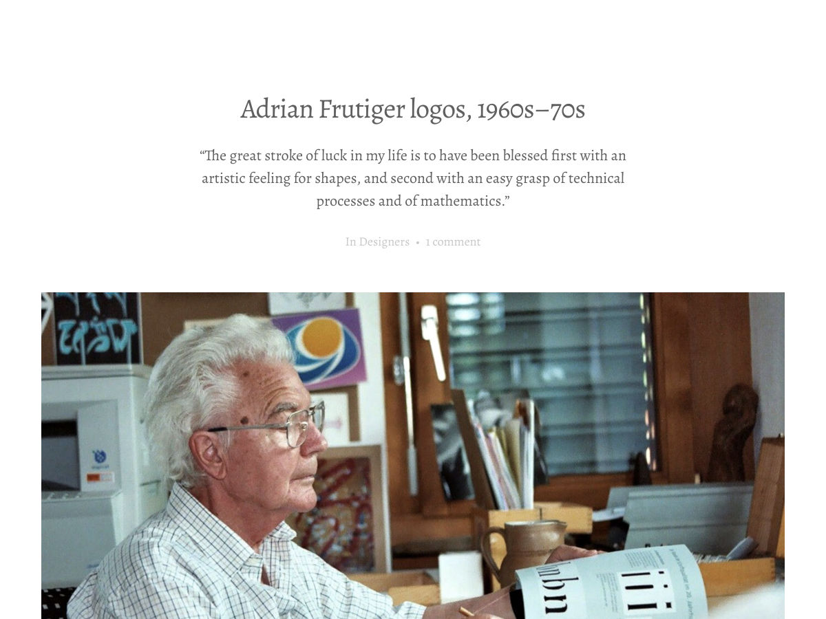 Popular design news of the week: April 9, 2018 - April 15, 2018 frutiger