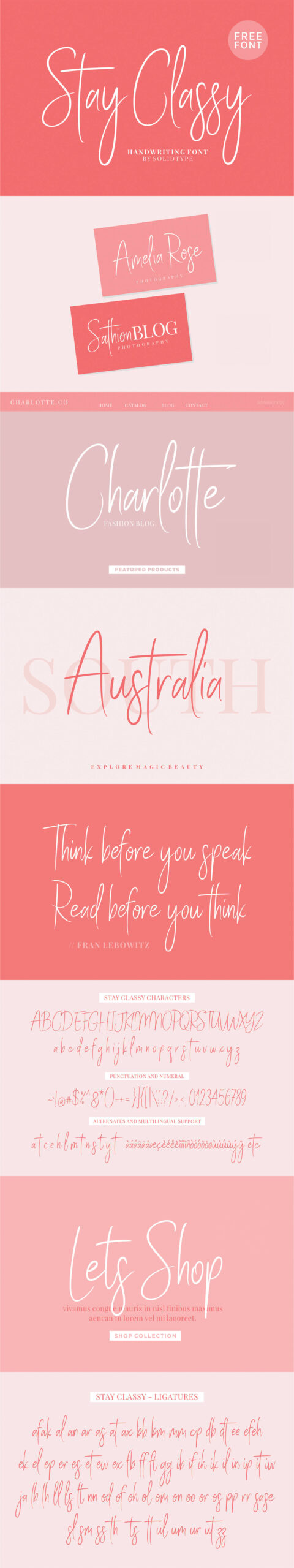 Free Download: Stay Classy Font m
