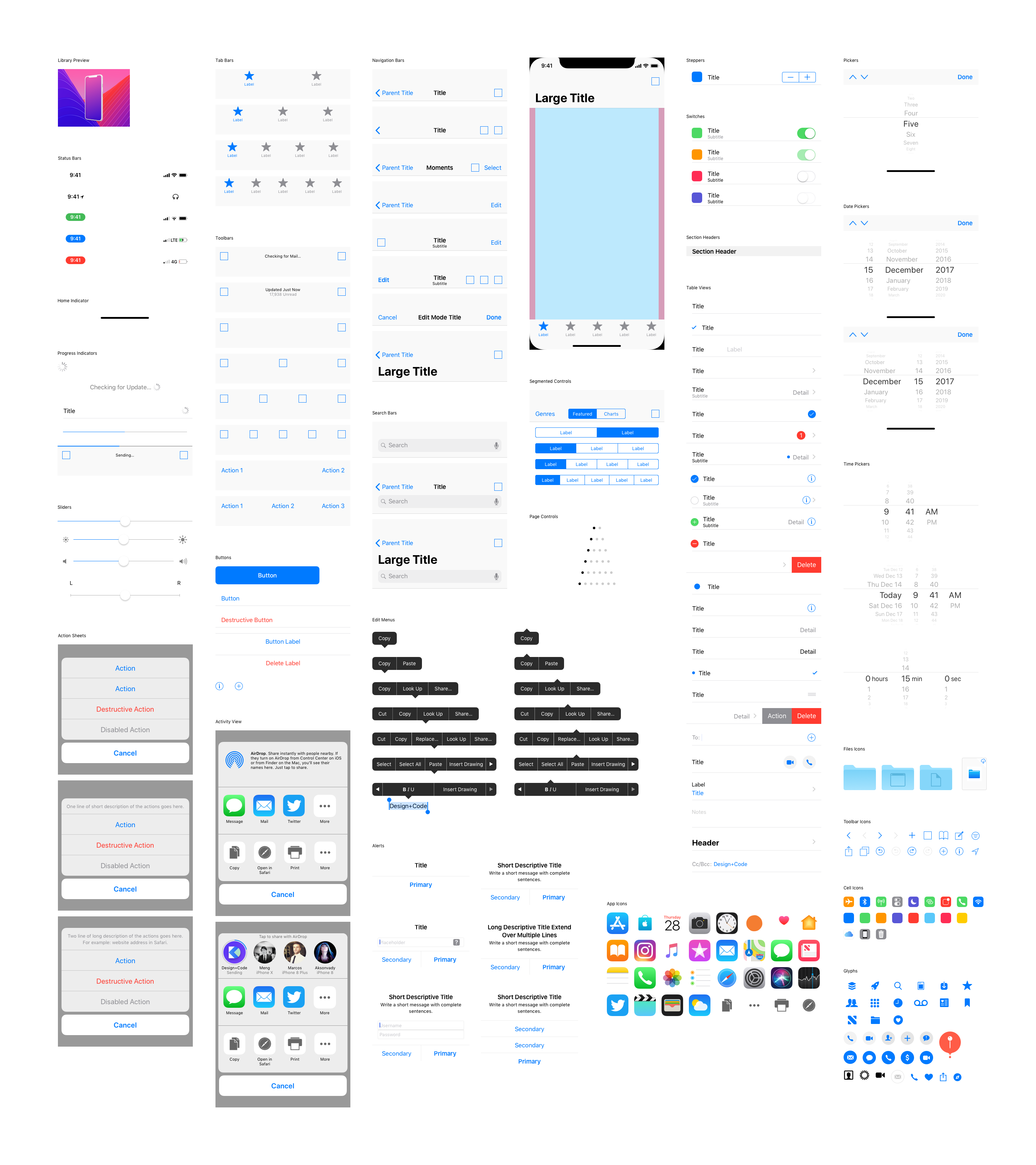 Free Download: iOS 11 UI Kit for iPhone X mmm