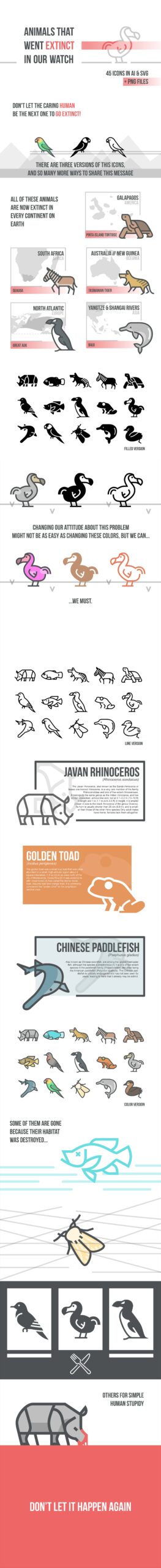 Free Download: Extinct Animals Icons by Iconshock Extinct Animals Preview