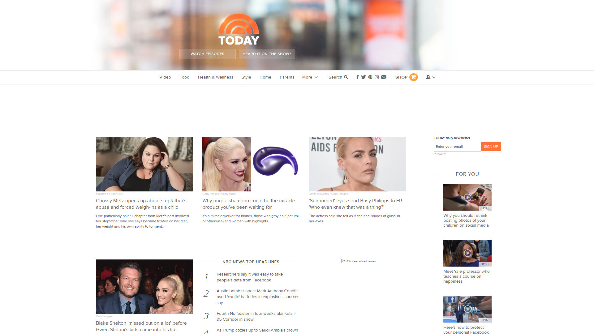 Old Today Home Page