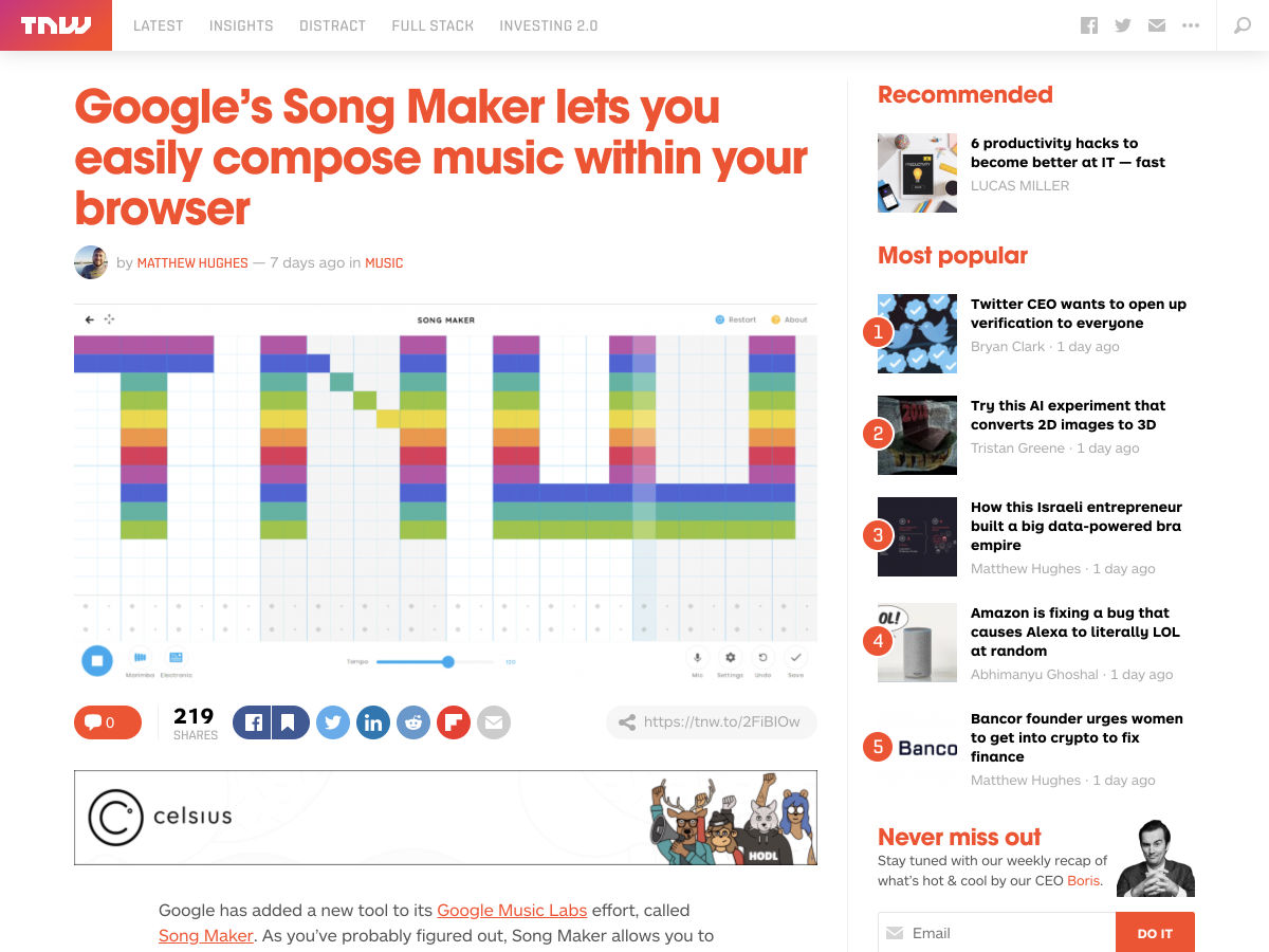 Popular design news of the week: March 5, 2018 - March 11, 2018 songmaker