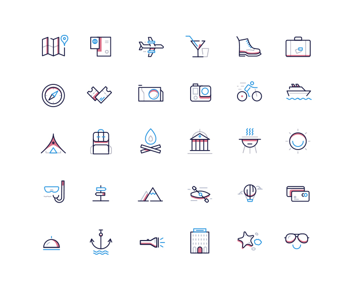 Free Download: Travel Icon Set tr6