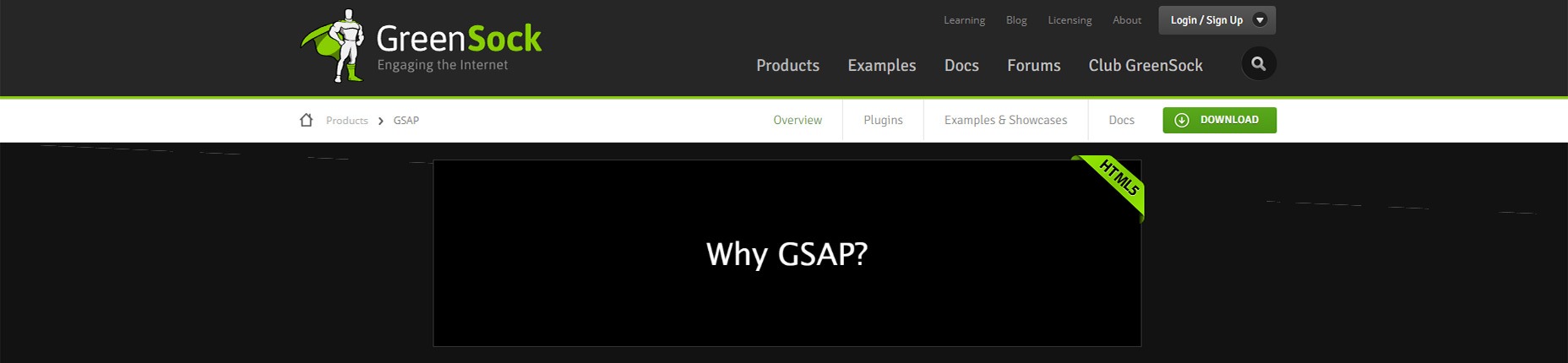 10 Best Free Animation Libraries For The Web 01-gsap-green-socks-animation