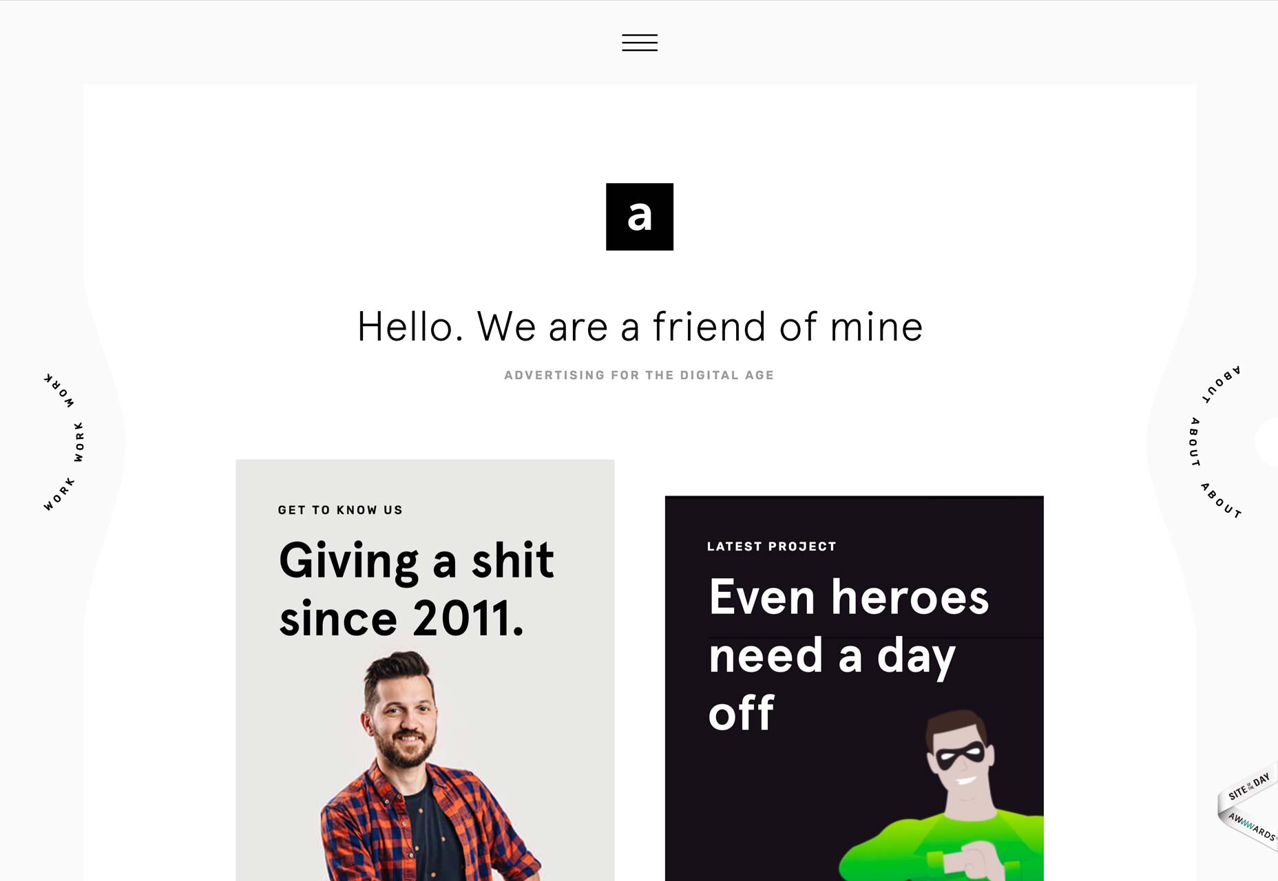 20 Best New Portfolio Sites, November 2017 afriendofmine