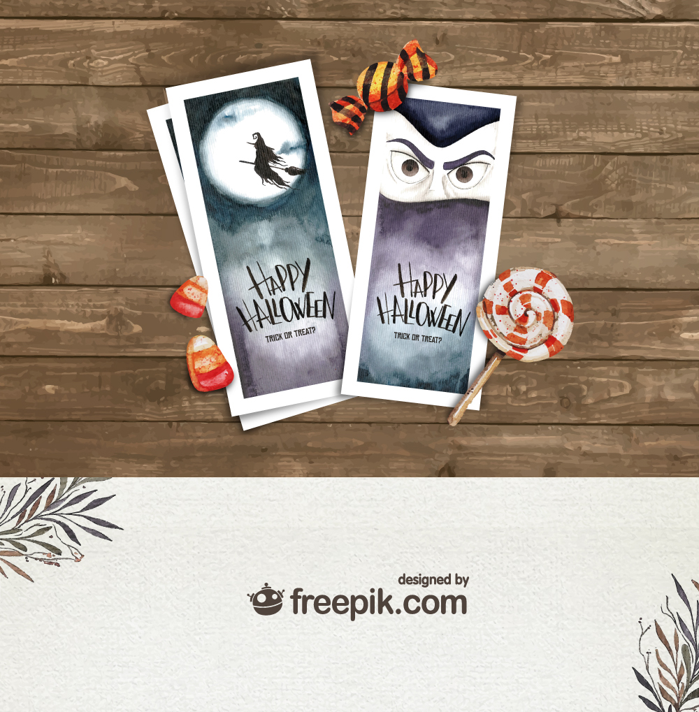 Free Download: Watercolor Halloween Set 8