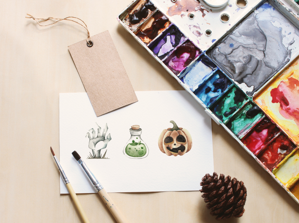 Free Download: Watercolor Halloween Set 2
