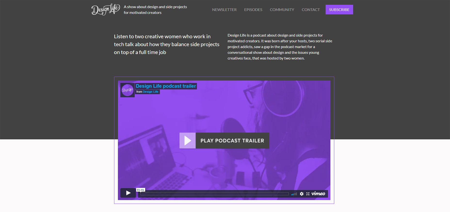 12 Best Web Design Podcasts 11-design-life-podcast-homepage