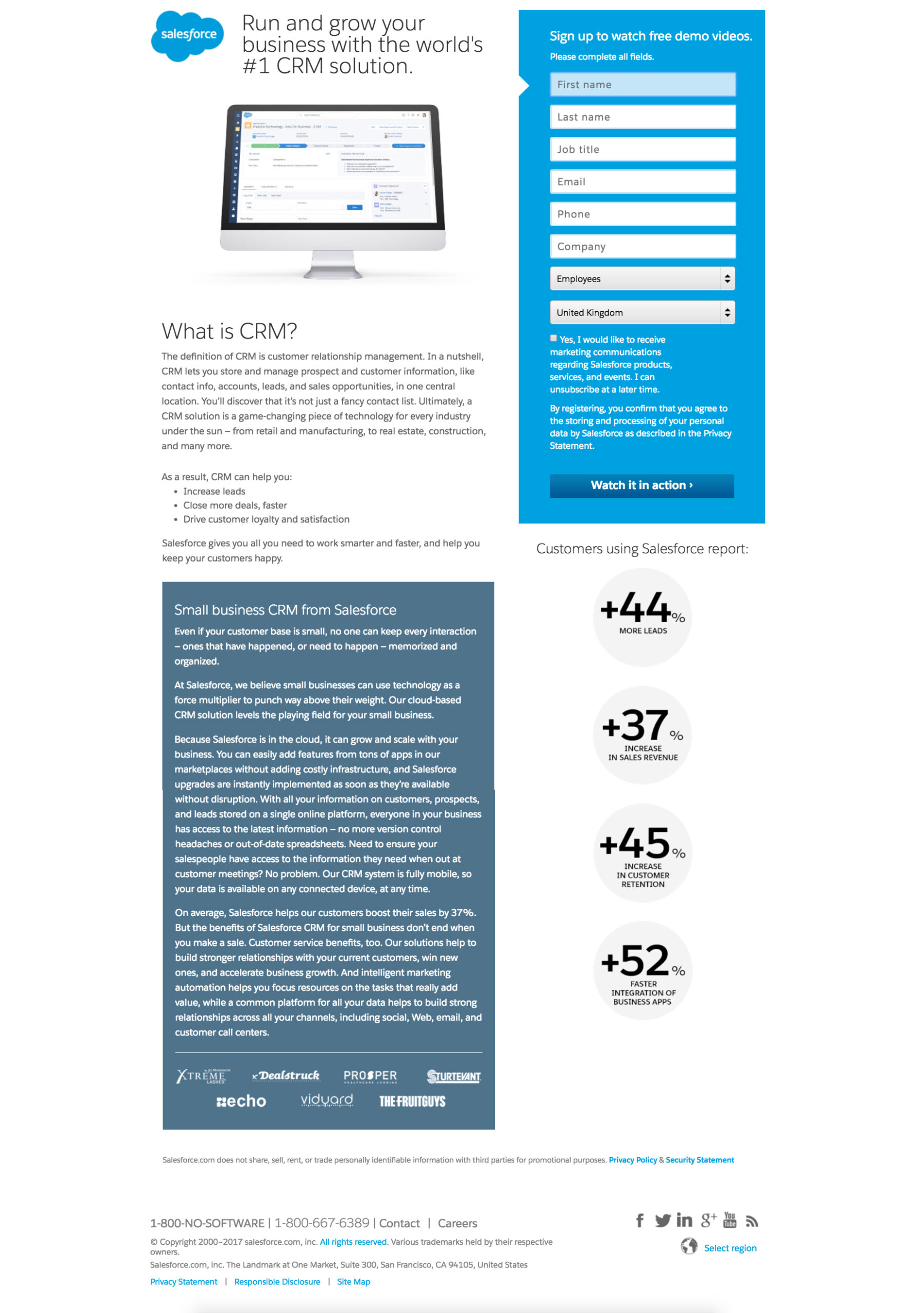 Ultimate UX Design Guide to SaaS On-Boarding, Part 1: Sign-up Forms 3_sales_force