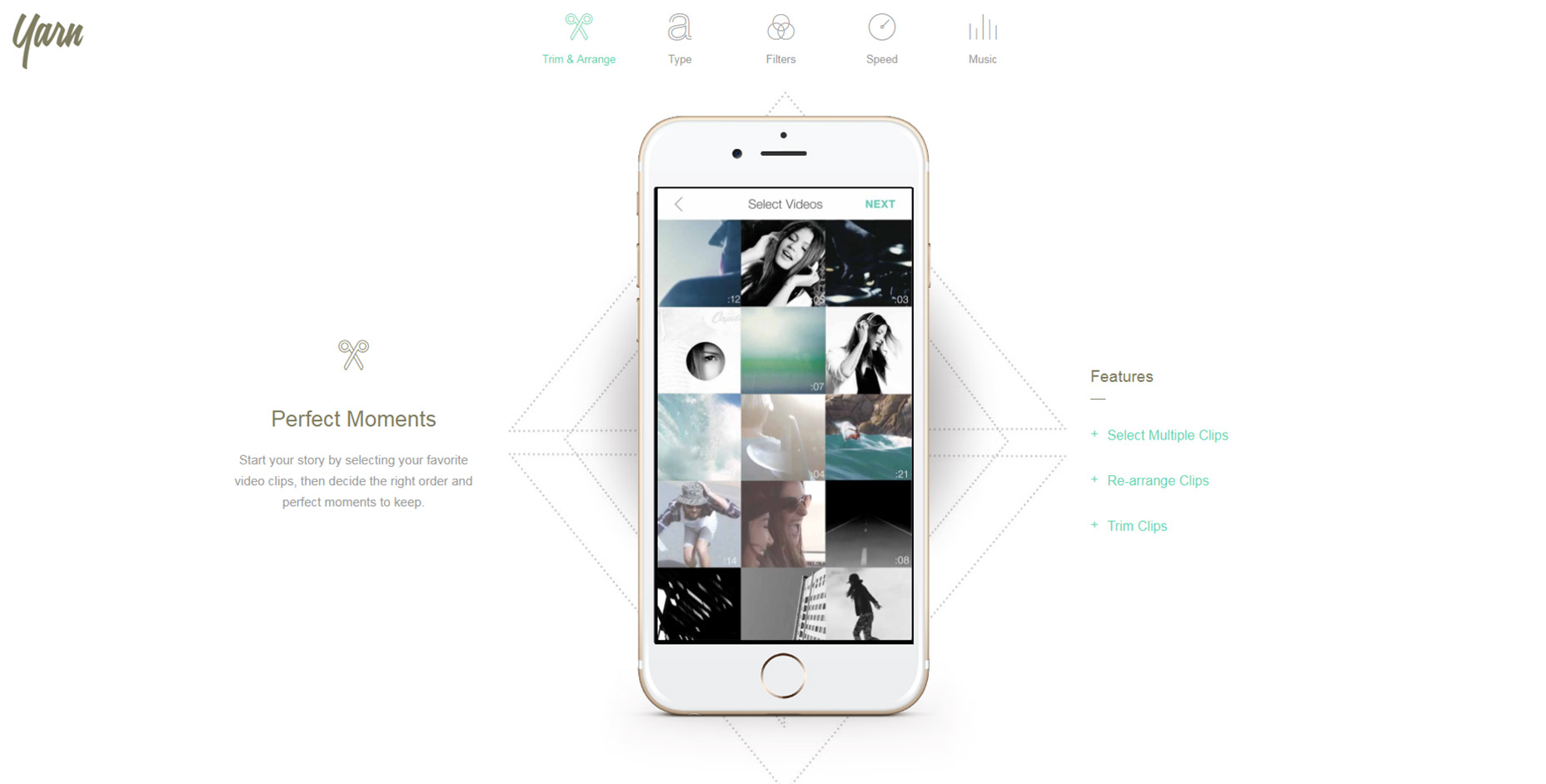 12 Essential Scroll-To-View Animation Trends 03-yarn-app-landing-page