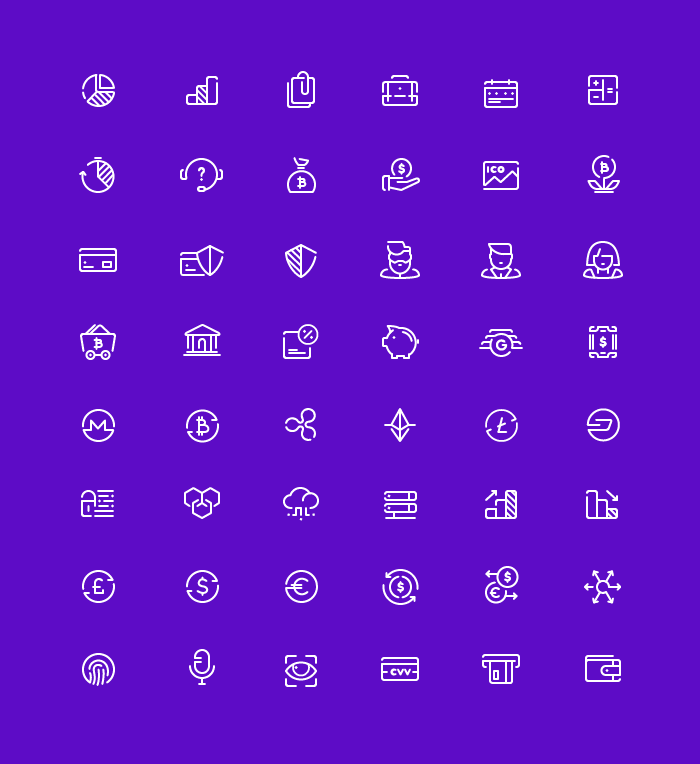 Free Download: Fintech Icon Set content_white