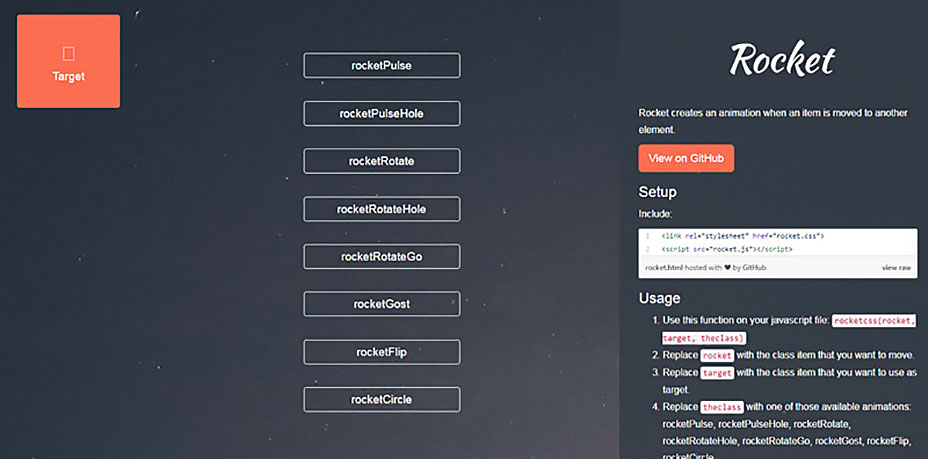 75 Web Animation Tools You Have to Try 27-rocket