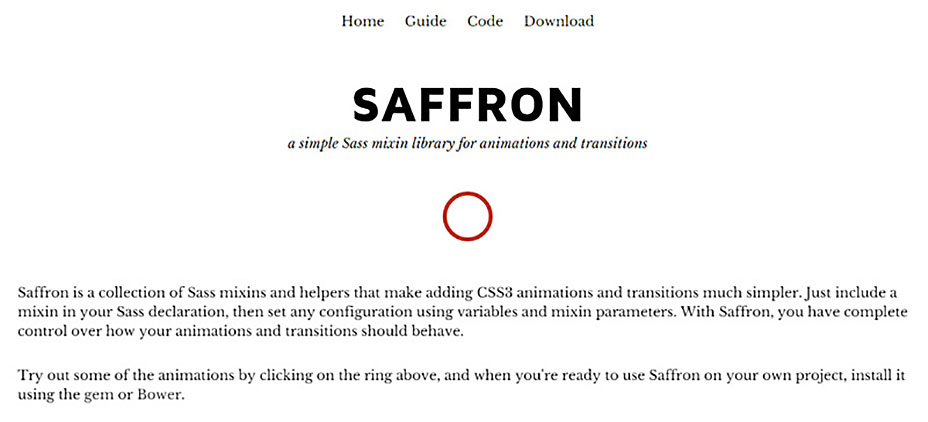 75 Web Animation Tools You Have to Try 31-saffron