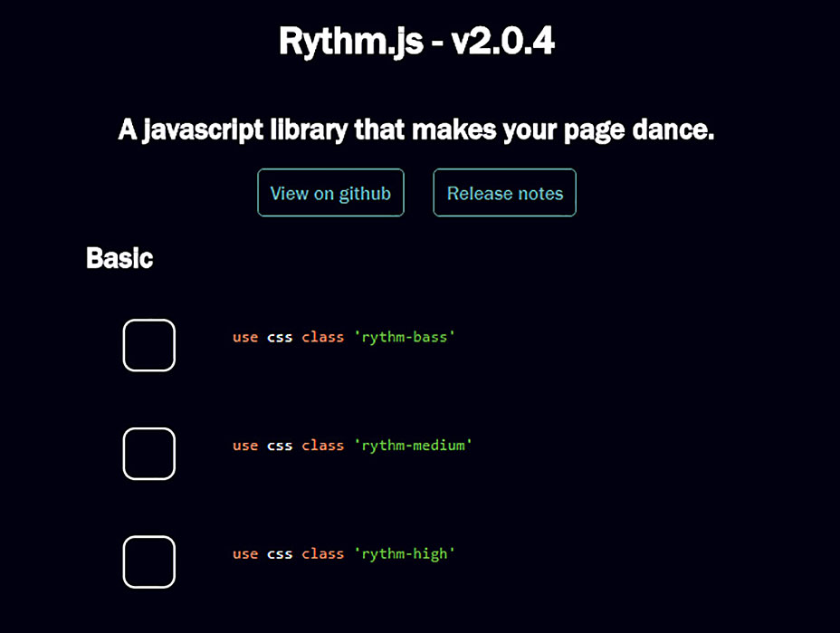 75 Web Animation Tools You Have to Try 54-rythm-js