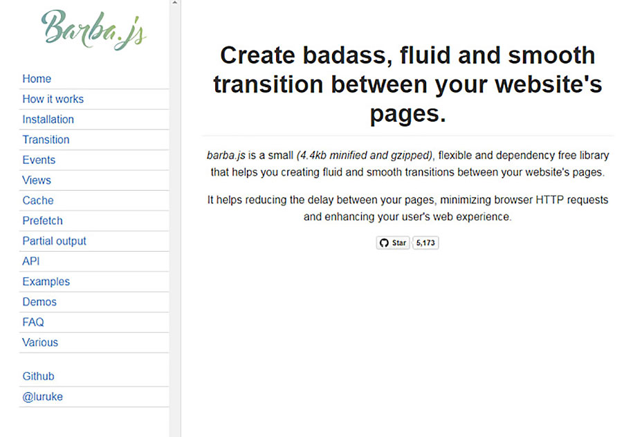 75 Web Animation Tools You Have to Try 56-barba-js