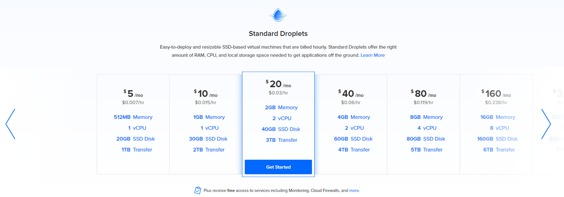 11 Pricing Table Designs That Really Sell 04-standard-droplets-pricing-table