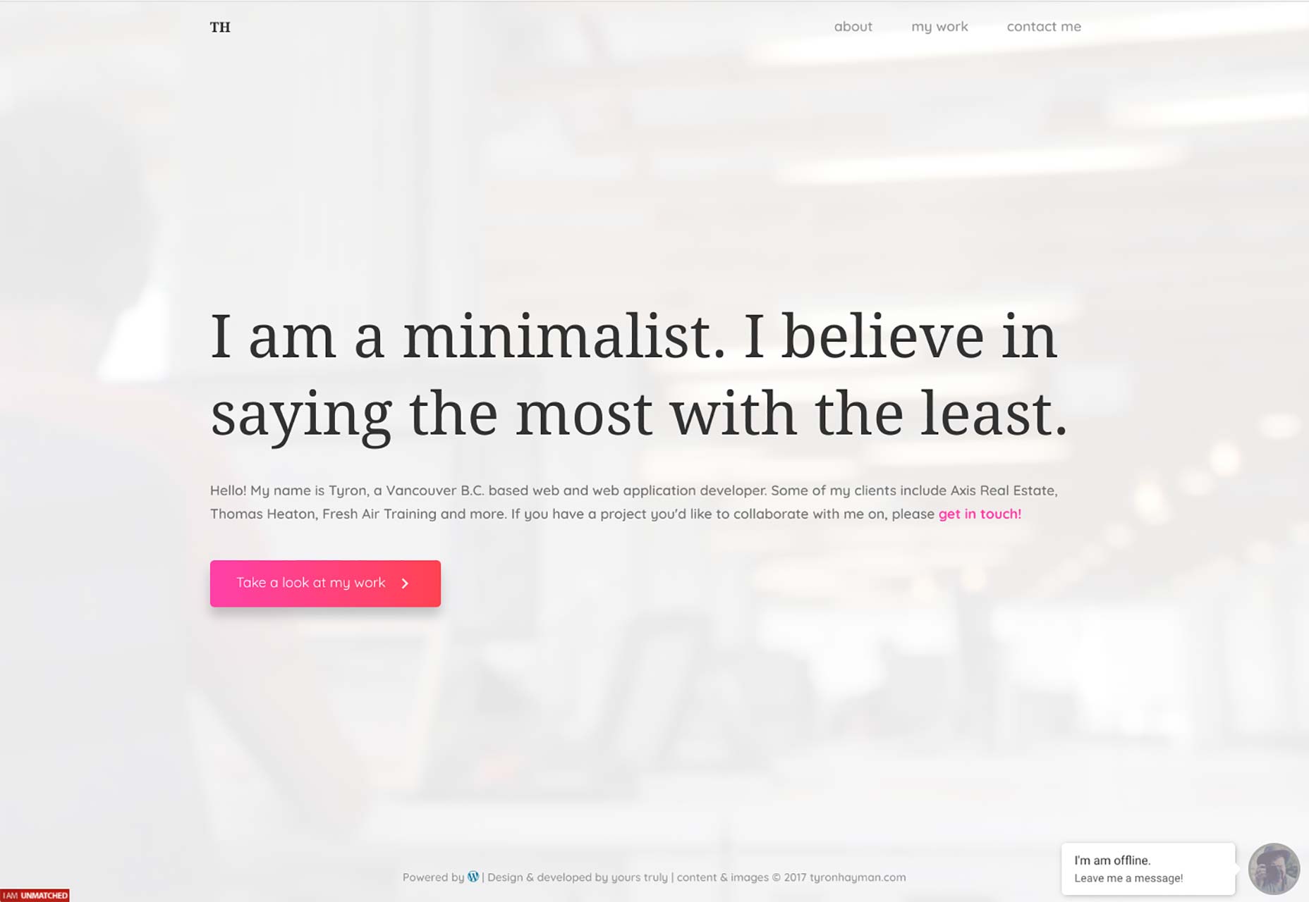 19 Best New Portfolio Sites, July 2017 tyronhayman