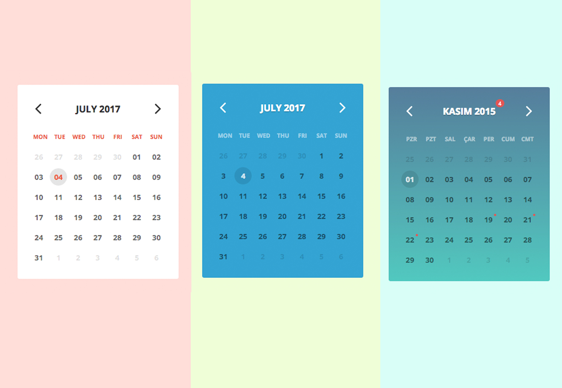 What’s New for Designers, July 2017 calendar