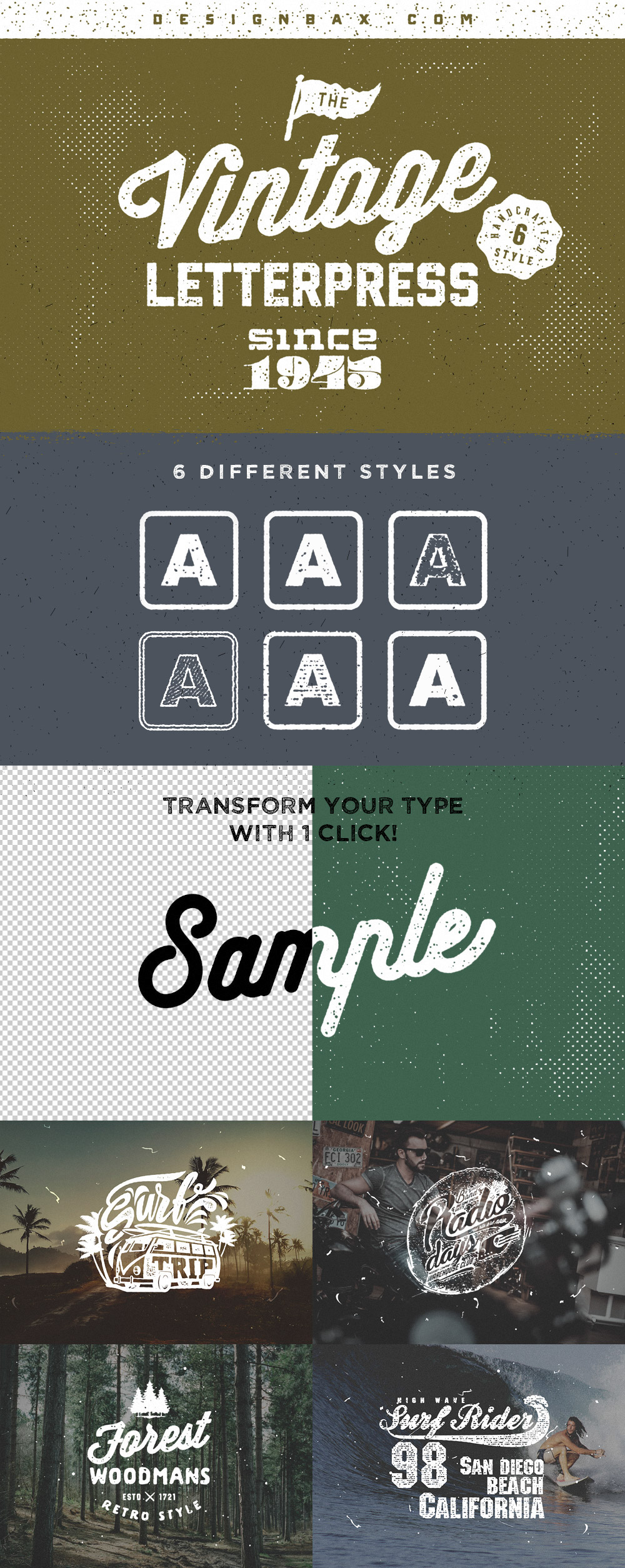 Free Download: Vintage Letterpress Text Effects vintage
