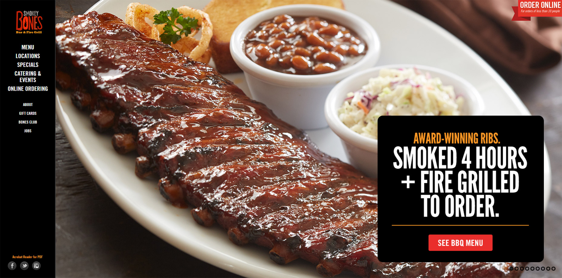 10 Sites Doing Vertical Navigation Right 03-smokey-bones-restaurant-site