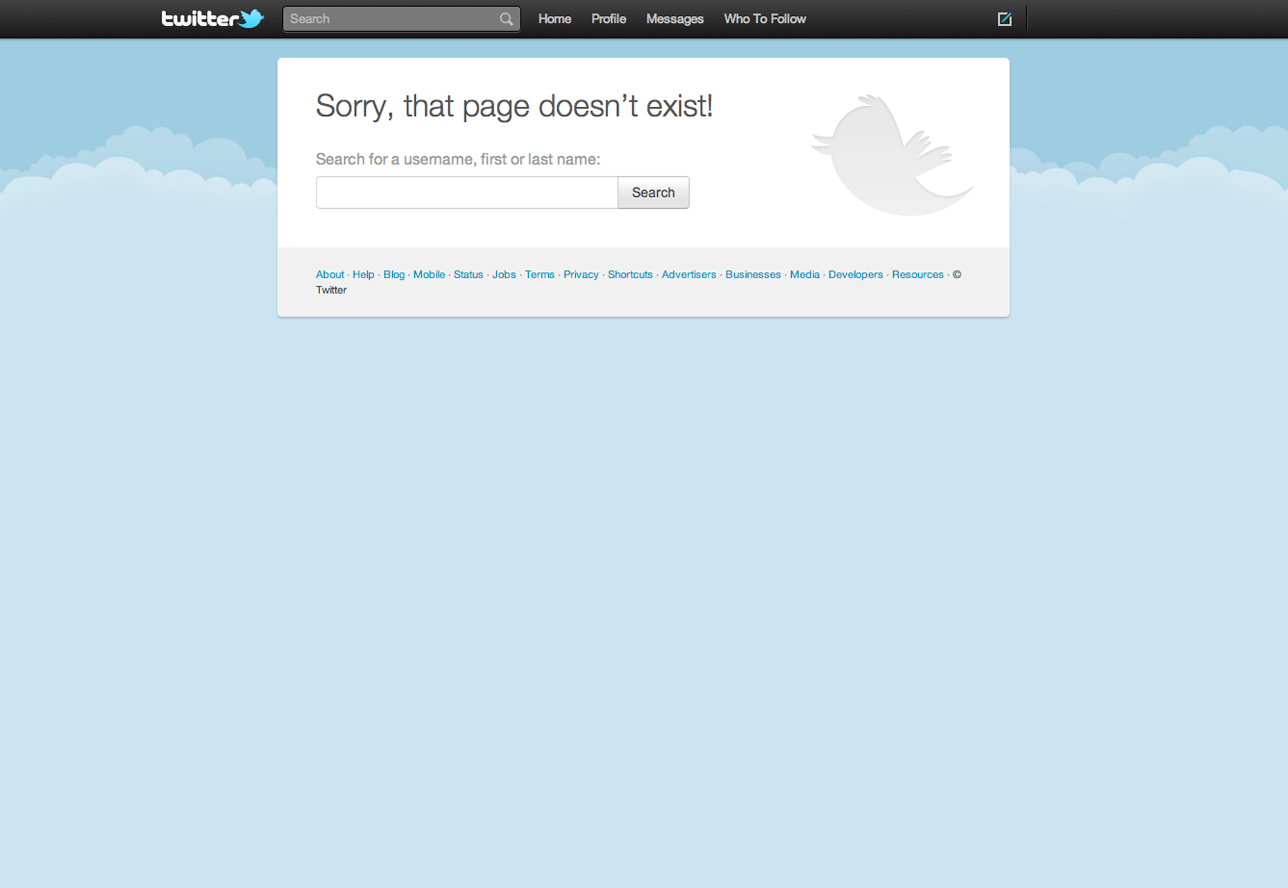 5 Ways to Use 404 Pages Well twitter-search