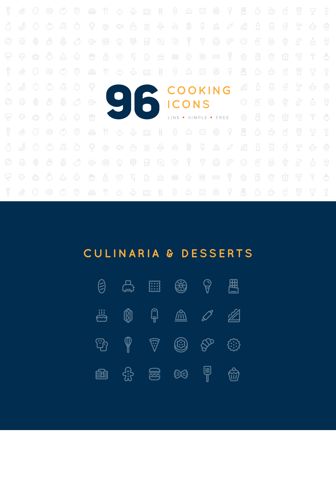 Free Download: 96 Cooking Icons 961