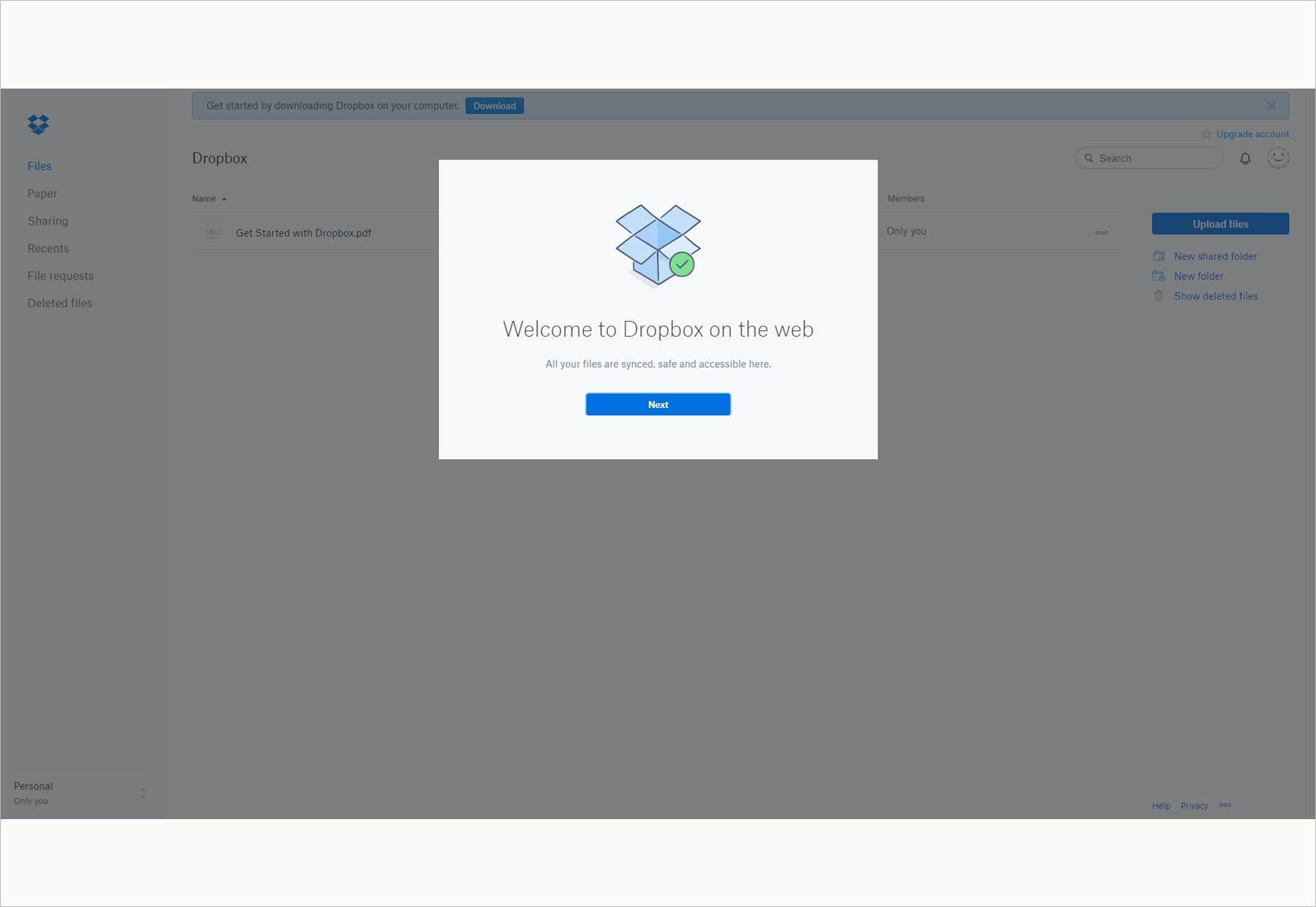 10 Ways to Create Great User Onboarding dropbox1