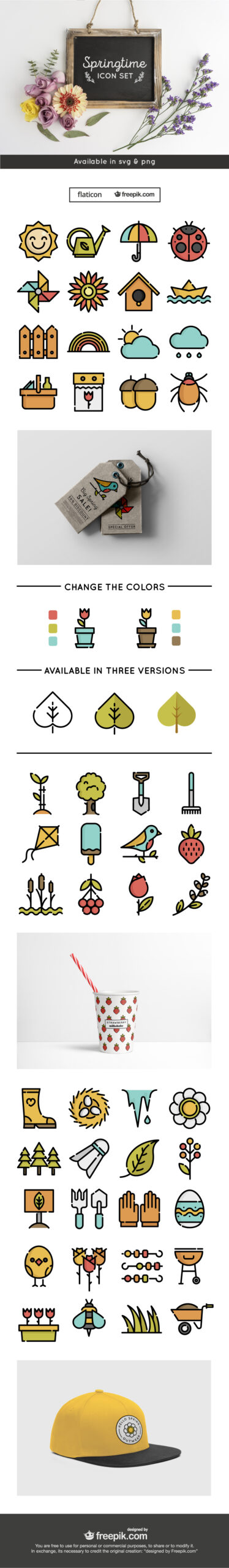 Free Download: Spring Icons Cover_Springtime_Icon_Set