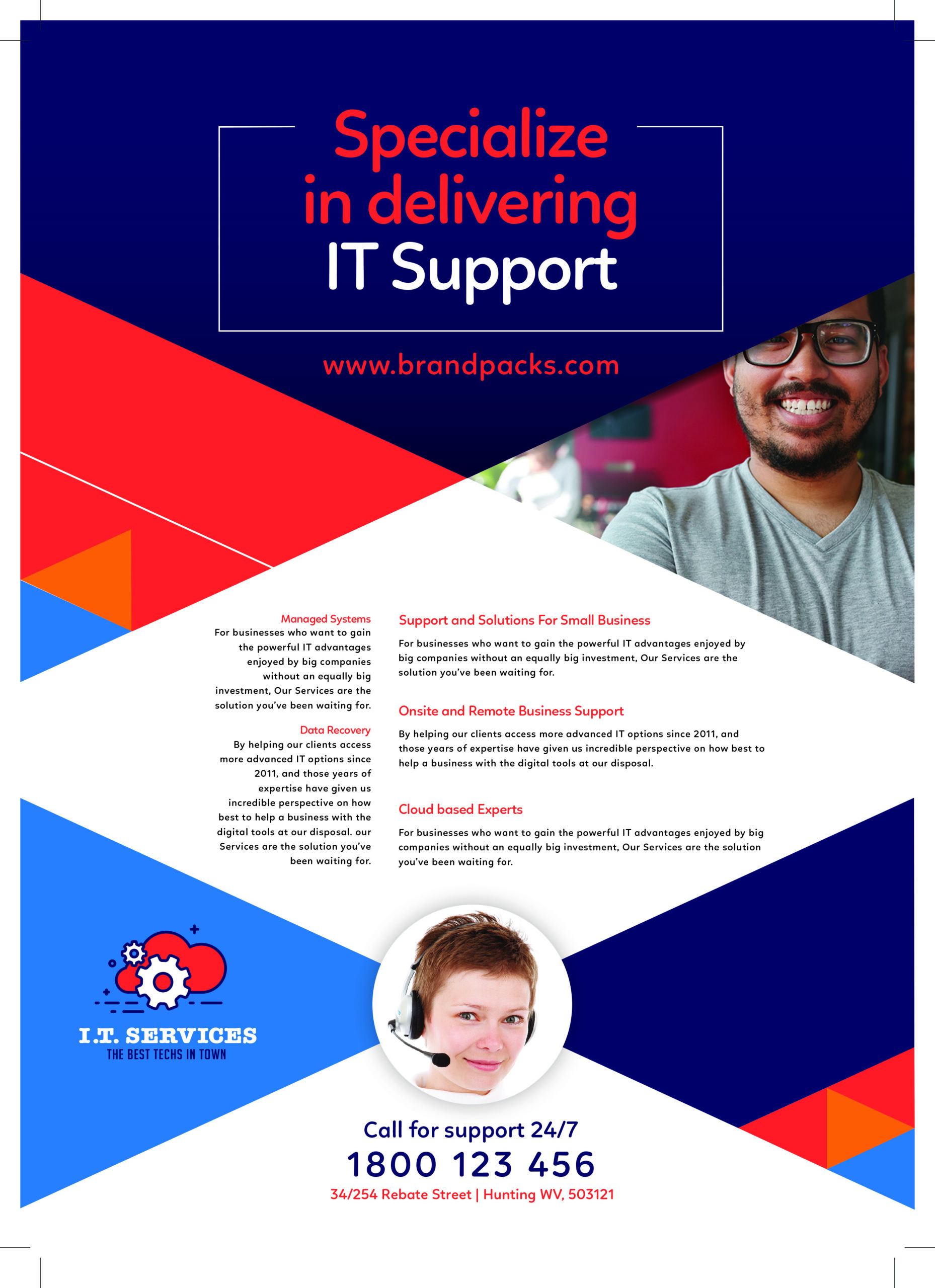 Free Download: 11 Unique Templates from BrandPacks IT Services A4 02
