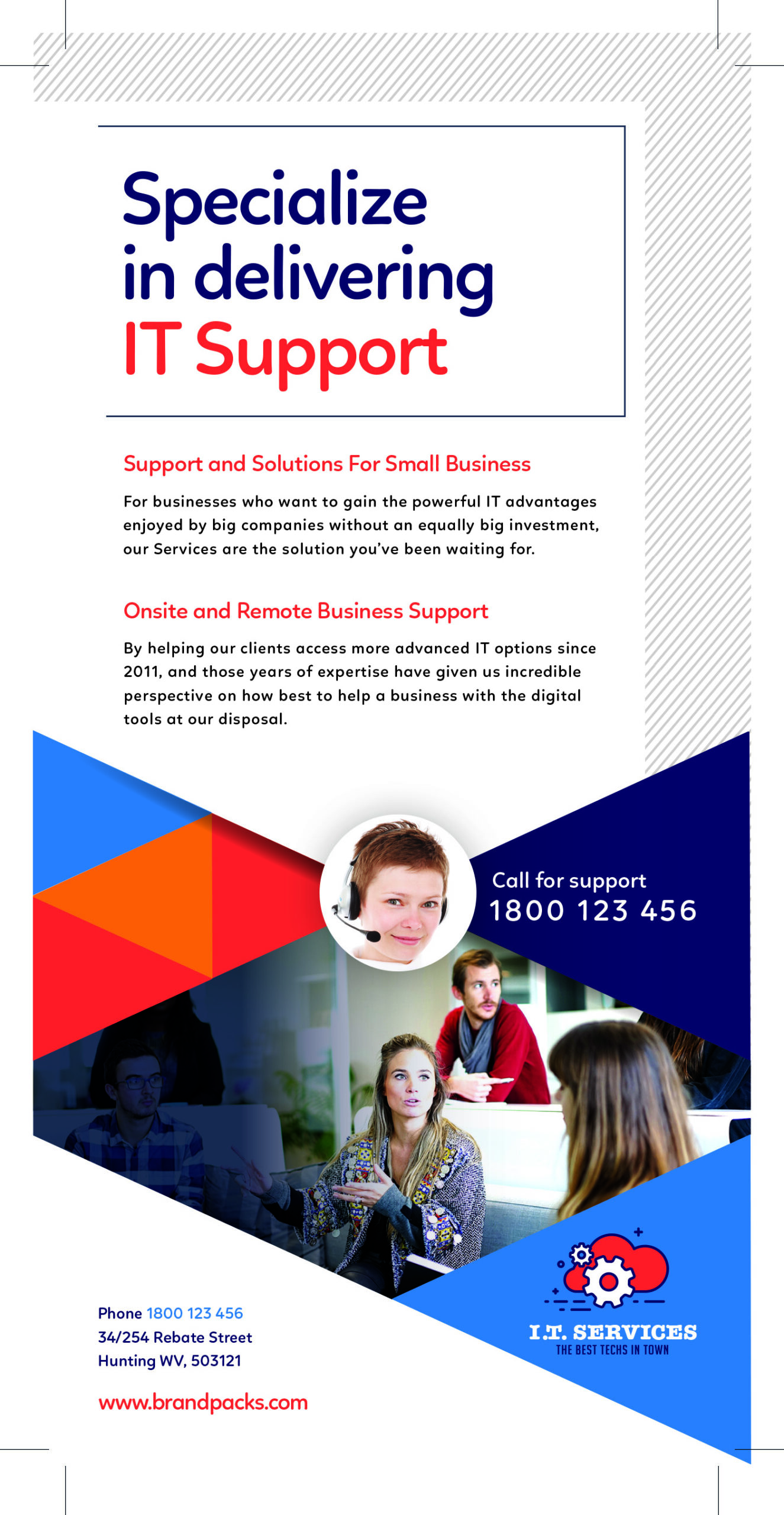 Free Download: 11 Unique Templates from BrandPacks IT Services DL 02