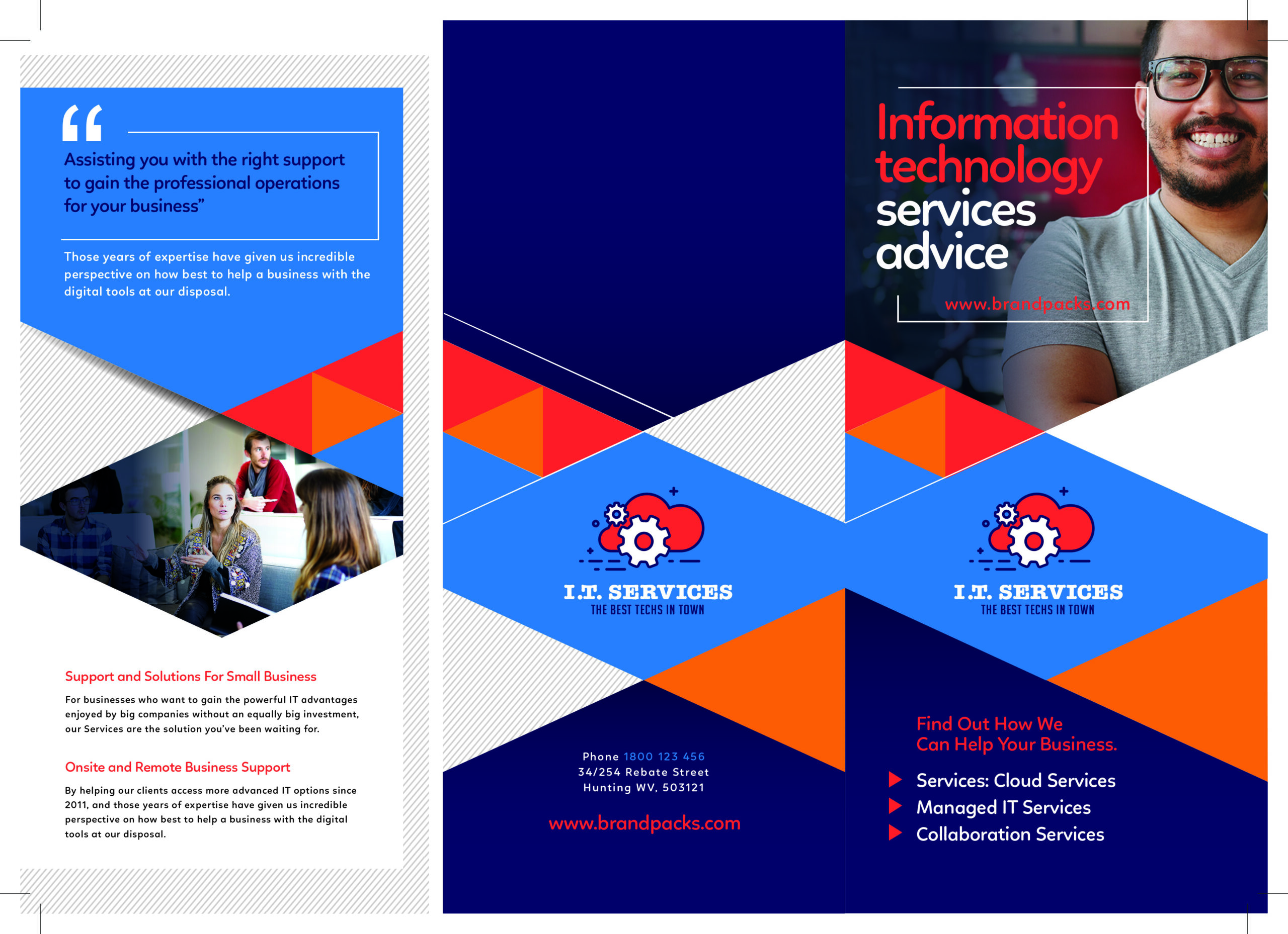 Free Download: 11 Unique Templates from BrandPacks American Diner Tri-fold inside