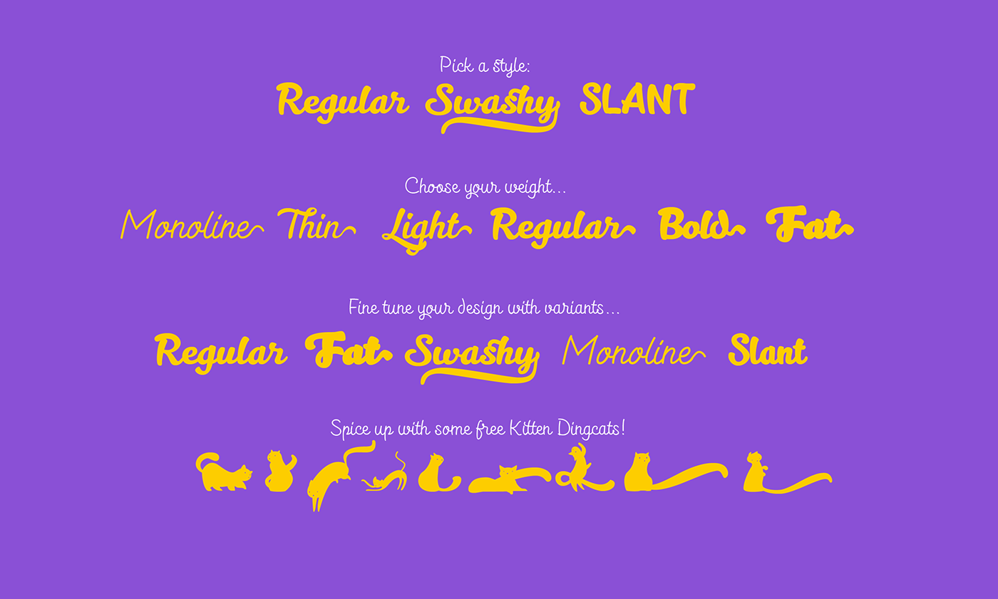 Free Download: Kitten Typeface Family k6