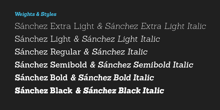 Free Download: Sanchez Regular & Italic 192910