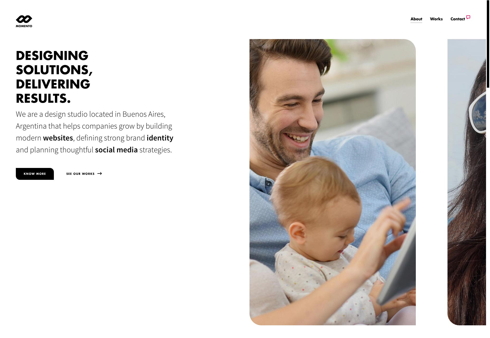 The best new portfolio sites, February 2017 momento