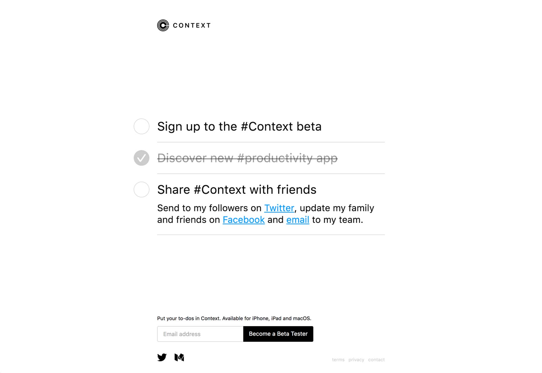 75+ type driven sites usecontext