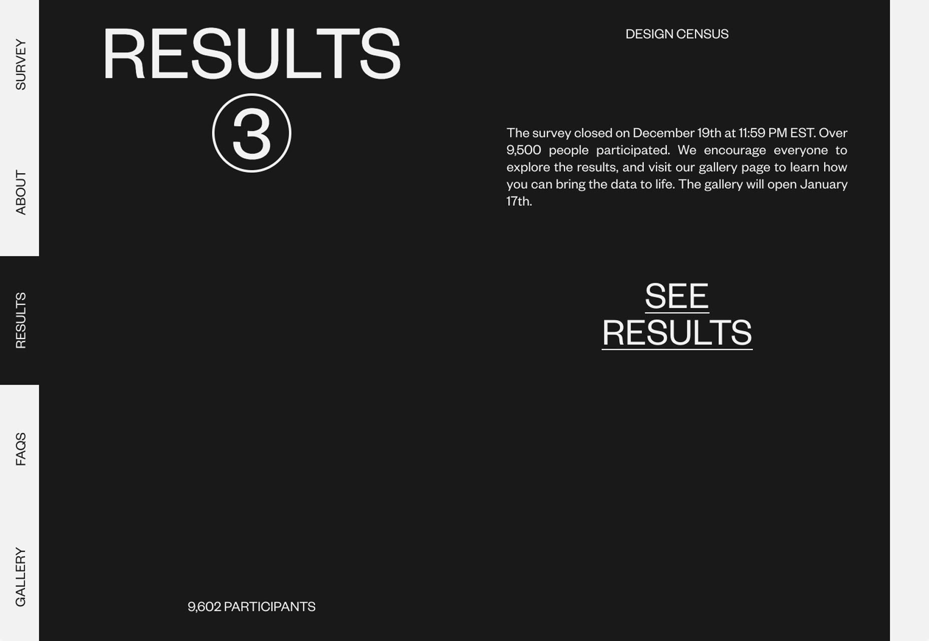 75+ type driven sites designcensus