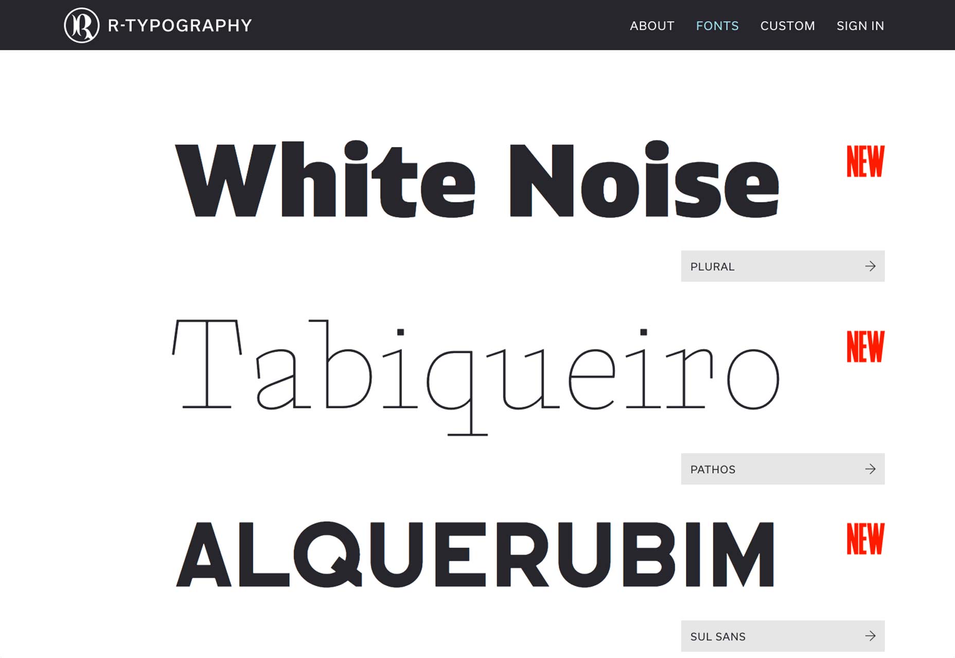 75+ type driven sites rtypography