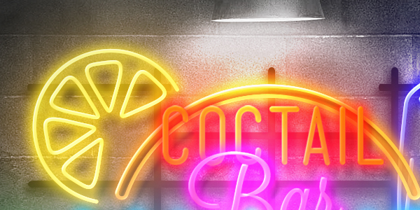 Free Download: Neon Text Mockup neon5