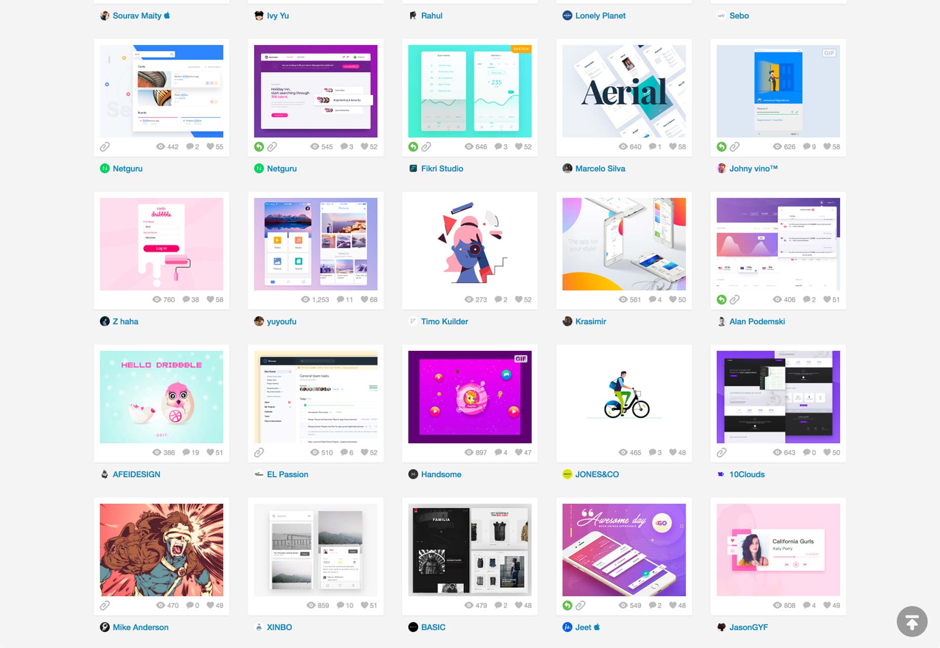 50 creative card UI designs dribbble
