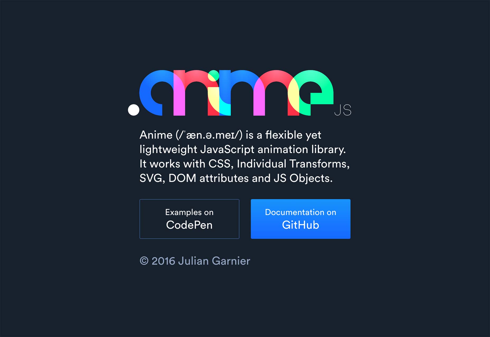 What’s new for designers, January 2017 anime_js