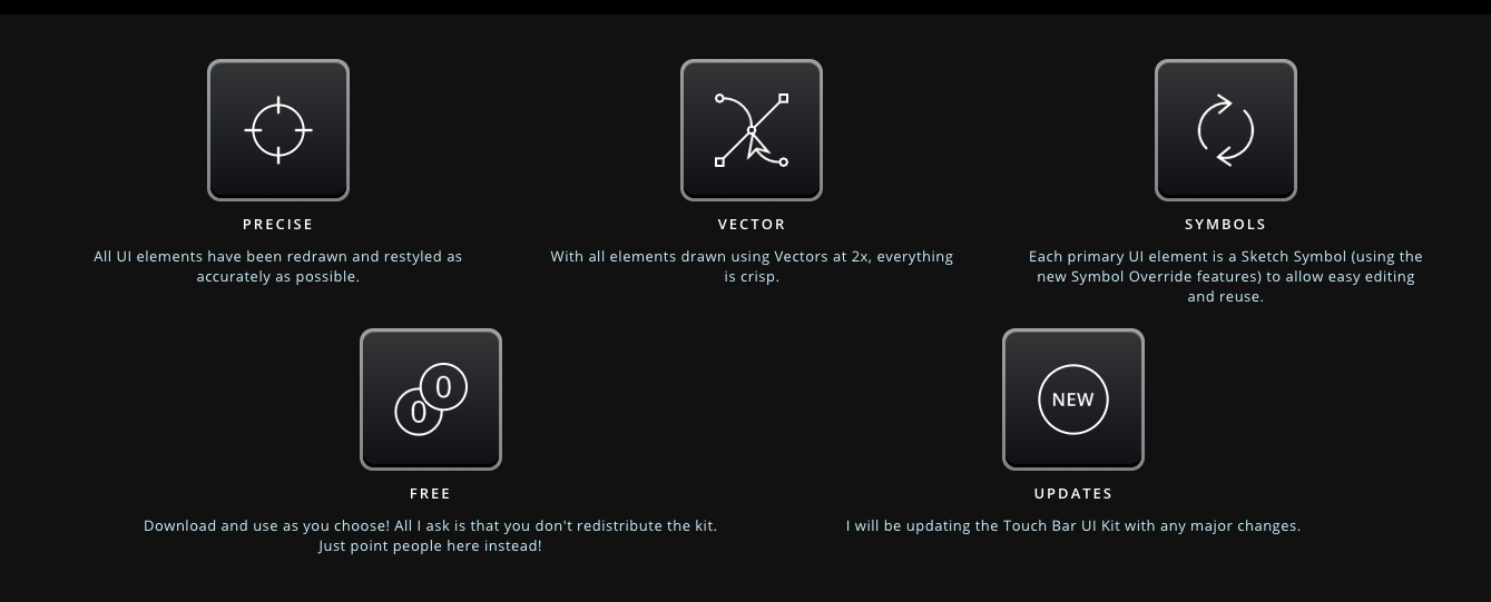 Free Download: Touch Bar UI Kit gt