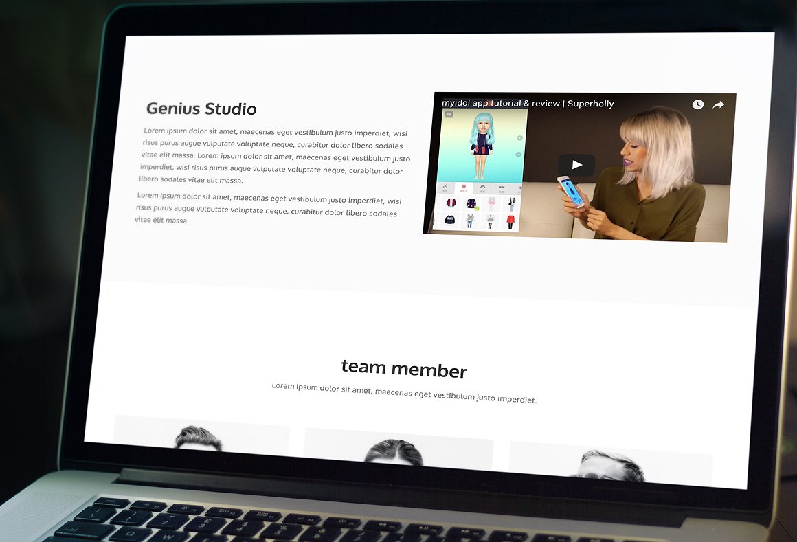 Free Download: Genius - Minimal HTML Template genius-preview-three