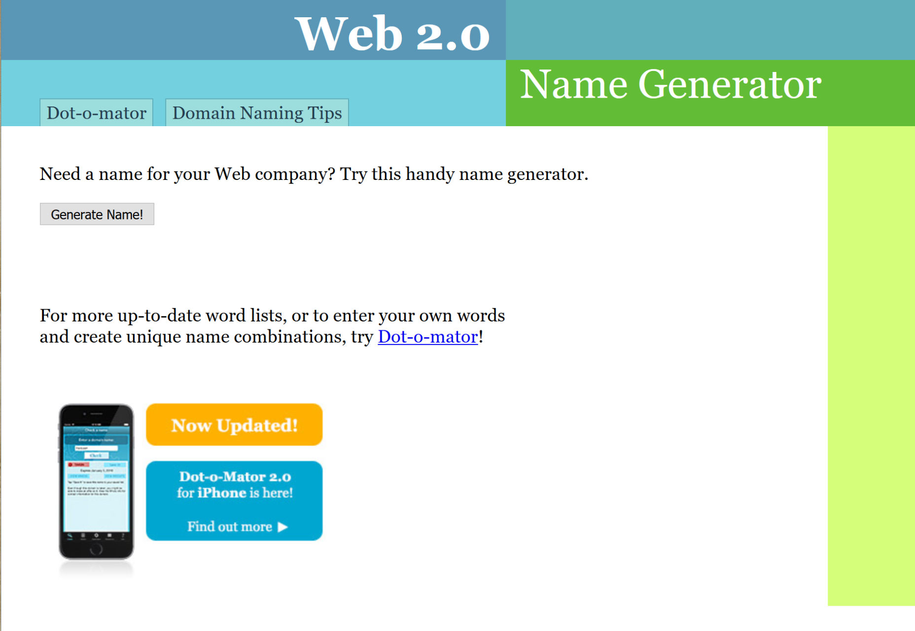 14 simple tools for picking the perfect domain web20namegenerator
