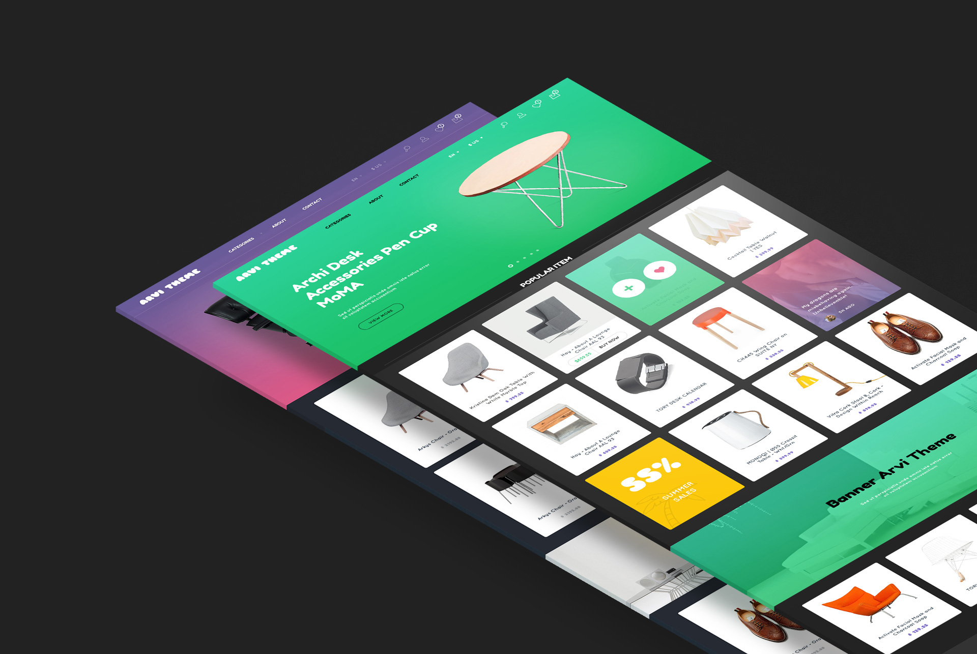 Free Download: Arvi PSD Template arvi1