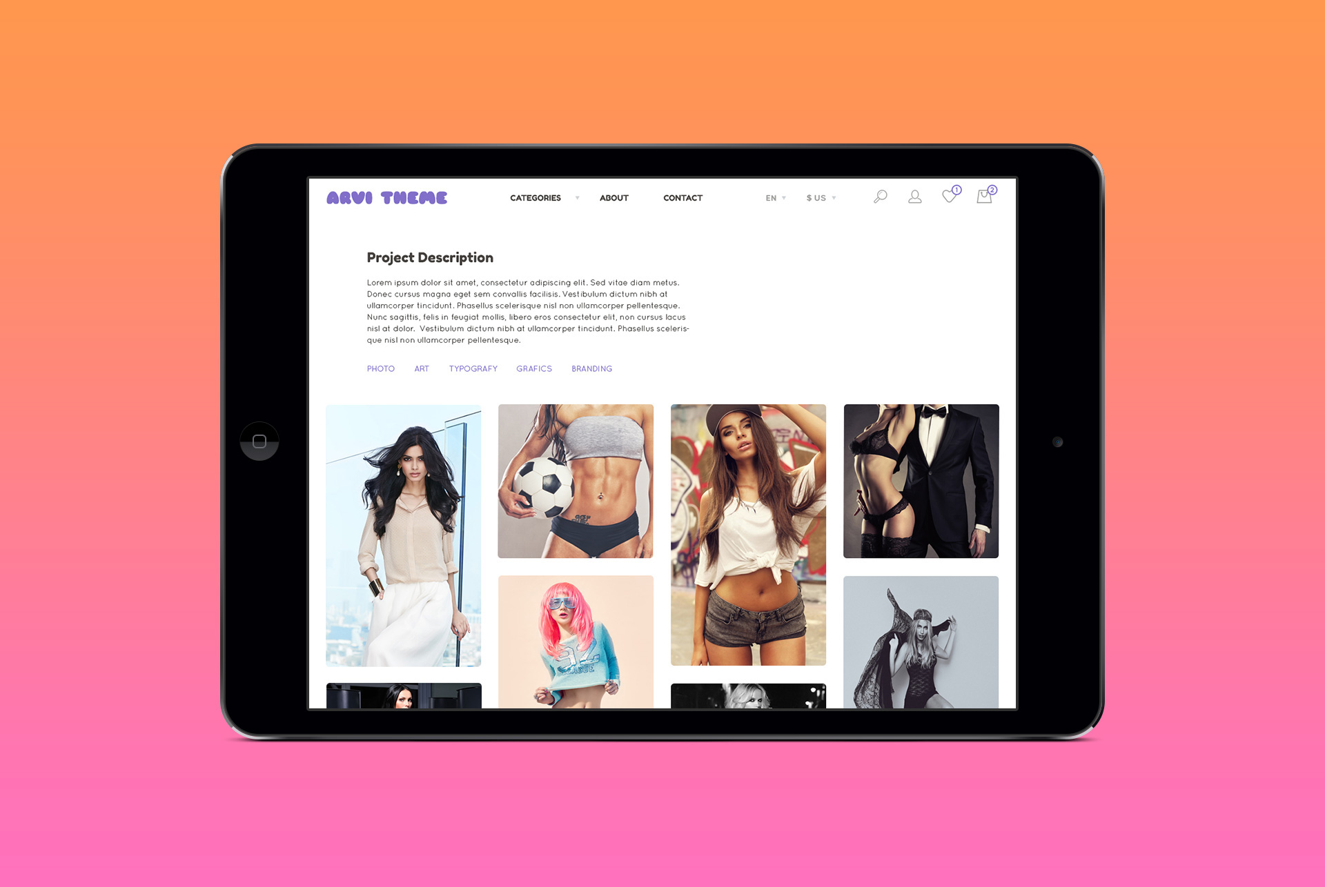 Free Download: Arvi PSD Template arvi11