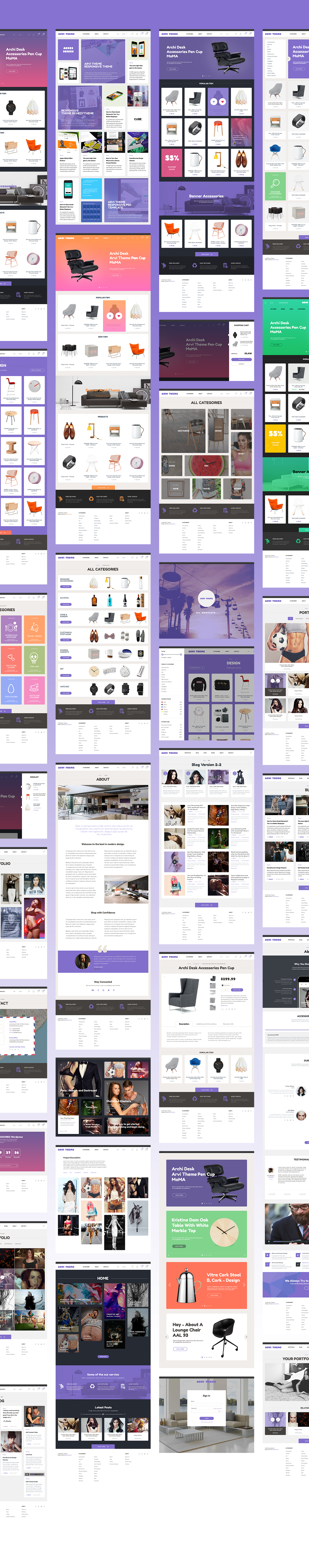Free Download: Arvi PSD Template arvi17